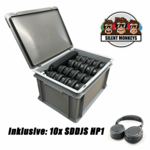 SDDJS CR101 Silent Disco Set mit 10x HP1 Kopfhörer
