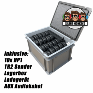 SDDJS CR101 Silent Disco Set mit 10x HP1 Kopfhörer