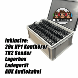 SDDJS CR261 Silent Disco Set Mit 26x HP1 Kopfhörer