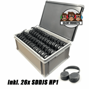 SDDJS CR261 Silent Disco Set Mit 26x HP1 Kopfhörer